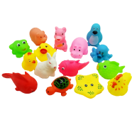 Soft Rubber Sound Baby Wash Bath Play Animal Toys (pvc_mixed_animal_15pcs) Animal -15 Pcs - 206657957