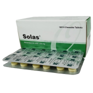 Solas 100 mg Chewable Tablet 6's Strip icon