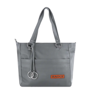 Baggi Solid Color Tote Handbag With 2 Chambers - BGI (Grey)