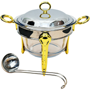 Soup Serving Dish/ Chafing Dish with Warmer 3.8 Liter - SY11875