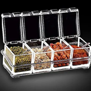 Spice rack crystal seasoning box- 4 pc set