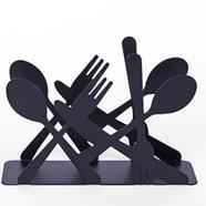 Spoon Fork Design Napkin Tissue Holder - C001184BK icon