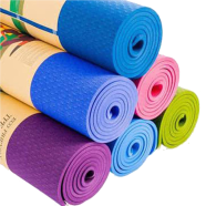 Sports And Fitness 2 Feet x6 Feet TPE Yoga Mat 6mm image