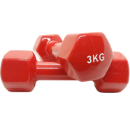 Sports And Fitness Premium Quality 3kg Vinyl Dumbbell 2 Pcs 