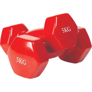 Sports And Fitness Premium Quality 5kg Vinyl Dumbbell 2 Pcs