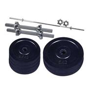 Sports House Dumbbell And Barbell Set 20kg - Black And Silver
