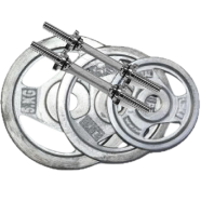 Sports House Dumbbell Plate 5kg - Silver 20kg With Stick