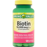 Spring Valley Biotin 10000mcg for Healthy Hair Nail and Skin 120 Counts icon