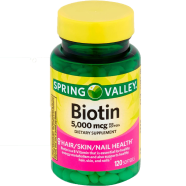 Spring Valley Biotin 5000mcg 120 Softgels icon