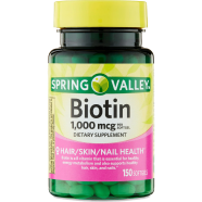 Spring Valley Biotin Softgels 1000 mcg 150 Softgels