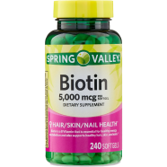 Spring Valley Biotin Softgels 5000mcg 240 Softgels