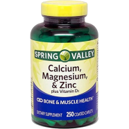 Spring Valley Calcium Magnesium and Zinc Plus Vitamin D3 250 Caplets