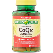 Spring Valley CoQ10 200 mg 150 Rapid Release Softgels