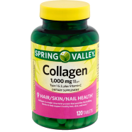 Spring Valley Collagen 1000mg Type 1 and 3 Plus Vitamin C Dietary Supplement 120 Tablets