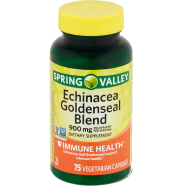 Spring Valley Echinacea Goldenseal Blend 900 mg 75 Capsules