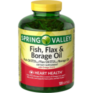 Spring Valley Fish Flax and Borage Oil With Omega 3-6-9 120 Softgels