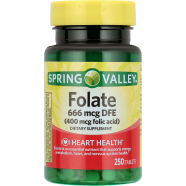Spring Valley Folic Acid 400mcg 250 Tablets