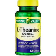 Spring Valley L-Theanine Capsules Mood Health 100mg 100 Capsules