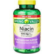 Spring Valley Niacin Supplement 500 mg Capsules 240 Capsules