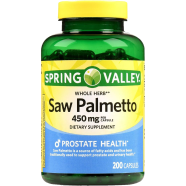 Spring Valley Saw Palmetto Supplement Prostate 450 mg 200 Capsules