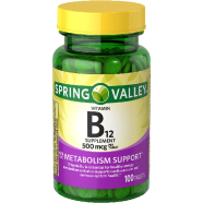 Spring Valley Vitamin B12 Tablets 500mcg 100 Count