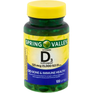 Spring Valley Vitamin D3 (5000 IU) 100 Softgels