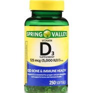 Spring Valley Vitamin D3 (5000 IU) 250 Softgels