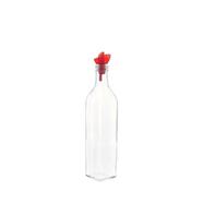 HEREVIN Square Oil and Vinegar Bottle with red cap 0.5 Ltr - 151130-000