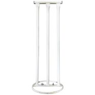 Ss Metal Cricket Stumps Round Base -1 Set - White icon