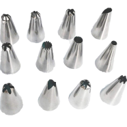 Stainless Steel 12 Pcs Cake Decoration Tools Silver icon