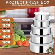 Stainless Steel 5Pcs / (Lot Grain Storage Box) Refrigerator Preservation Lunch Box Home Sealed Fruit Bowls Food Container 