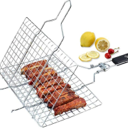 Stainless Steel BBQ Grill Basket - Portable Locking Grilling Rack for Fish, Vegetables and Meat icon