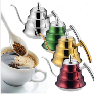 Stainless Steel Coffee Drip Kettle Gooseneck Coffee Tea Pot with Infuser Multicolor