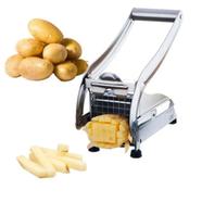 Stainless Steel French Fry Cutter, Potato Chipper Vegetable Slicer Chopper Silver