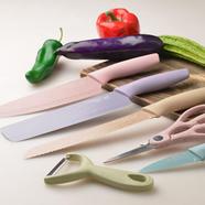 Stainless Steel High Carbon Colorful Kitchen Cute Knife Set - 6 PCS