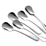 Stainless Steel Household Spoon Coffee Scoops Ice Cream Dessert Tea Spoon 6 Pcs 