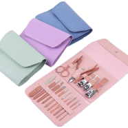 Stainless Steel Portable Nail Clipper Set 16 Pcs Multicolor icon