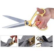 Stainless Steel Sharp Tailor Scissors for Clothing Dressmaking Shears Fabric Craft Cutting Adjustable Kitchen Scissors, Gold (9.5)