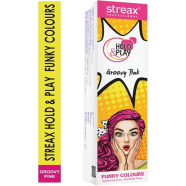 Streax Professional Hold and Play Funky Hair Colour Groovy Pink | 100gm