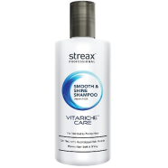 Streax Professionals Shampoo 300ml Vitariche Care Smooth and Shine Shampoo with Biovit-A-OX for Dry and Frizzy Hair