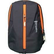 Stripelnc Exclusive Travel Backpack - Black With Orange Border