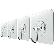 Strong Hanger For Kitchen Bathroom Holder Accessories Glue Hook - 4 Pcs icon