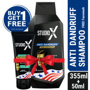Studio X Anti Dandruff Shampoo For Men 355ml (50ml Facewash Free)