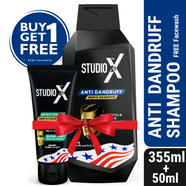 Studio X Anti Dandruff Shampoo For Men 355ml (50ml Facewash Free)