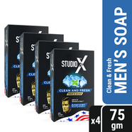 Studio X Clean And Fresh Soap For Men Combo Pack 75gm X 4