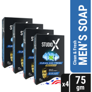 Studio X Clean And Fresh Soap For Men Combo Pack 75gm X 4