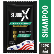 Studio X Clean And Strong Shampoo For Men (5ml X 12 Pcs)