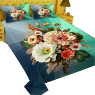 Stylish New Design Bed Sheets for Home Decor (7.5 feet × 8 feet)