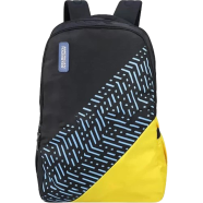 Stylish Water Resistant College Backpack - AT0044 (Black and Yellow) icon