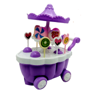 Super Funny Mini Ice Cream Trolley Car With Light And Music Play Fun For Kids (icecream_car_9909a_pr)Purple - 147122256